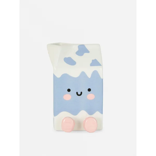 Ceramic Milk Carton Ornament - Blue