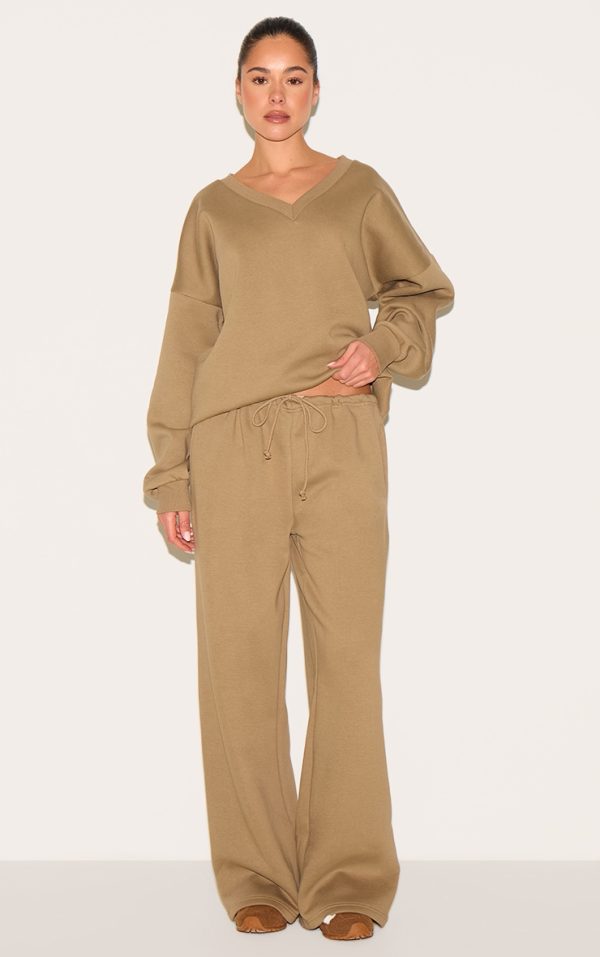 Taupe Straight Leg Sweat Sweatpants