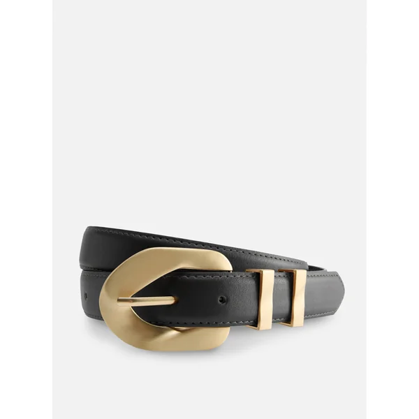 Chain Link Buckle Belt - Black