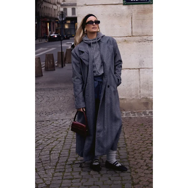 Charcoal Grey Luxe Knit Sweater & Hood