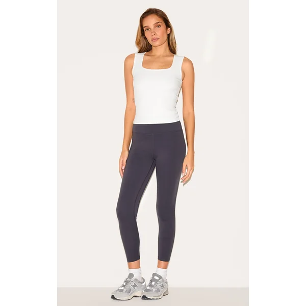 Charcoal Sculpt Cropped Gym Leggings