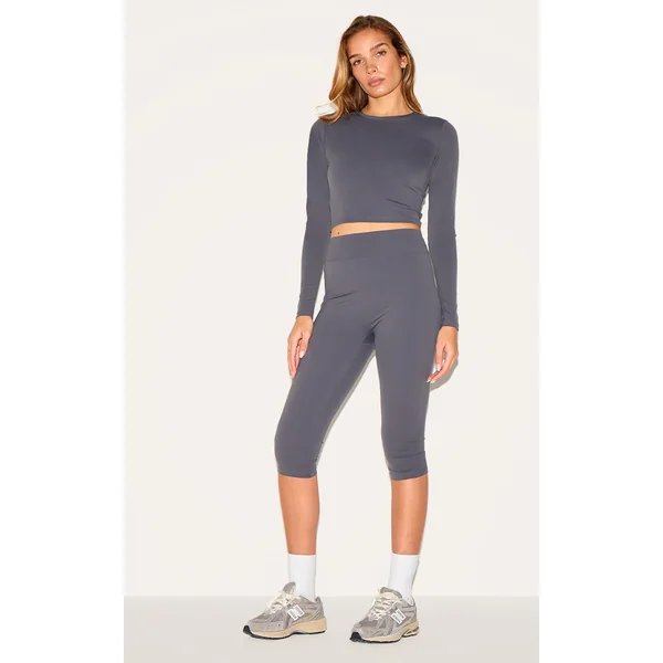Charcoal Sculpt Pedal Pusher Leggings