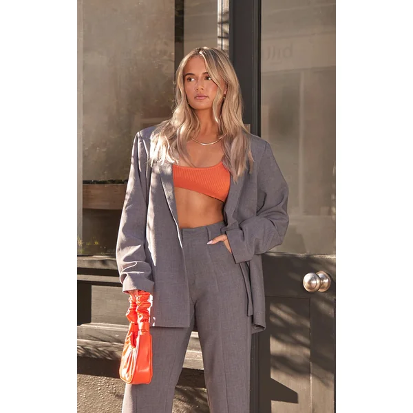 Charcoal Tailored Oversized Dad Blazer