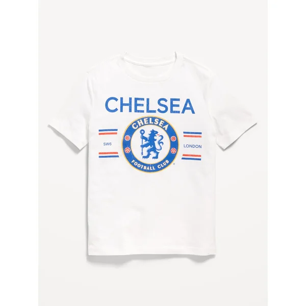 Chelsea Football Club® Gender-Neutral Graphic T-Shirt for Kids - White Lilies