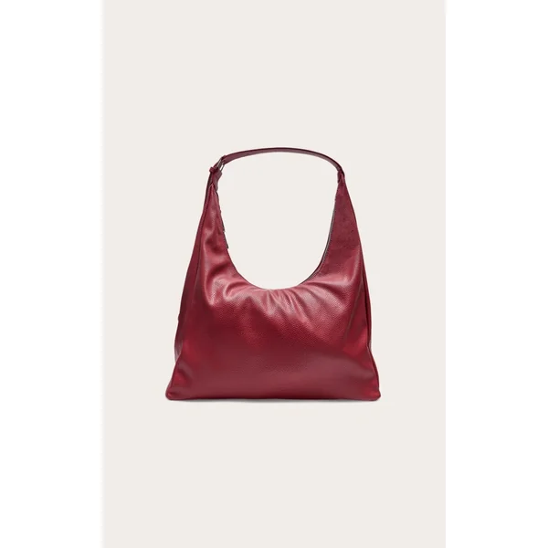 Cherry Red PU Slouchy Oversized Tote Bag