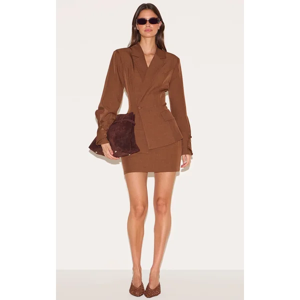 Chesnut Woven Mid Rise Mini Skirt