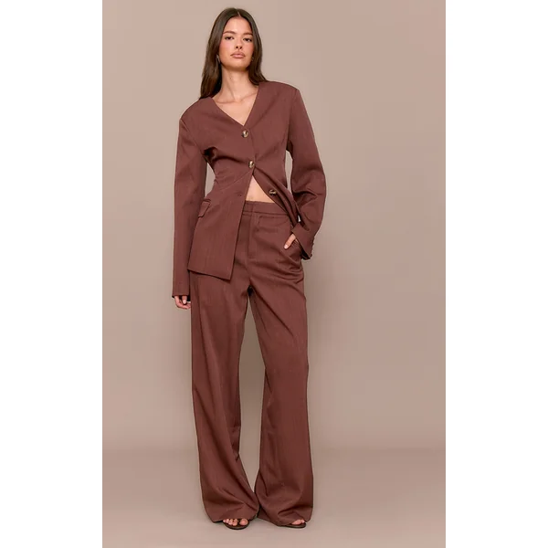 Chestnut Premium Tailored Straight Leg Pants