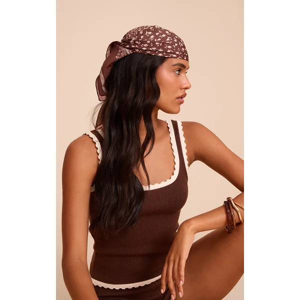 Chocolate Paisley Bandana