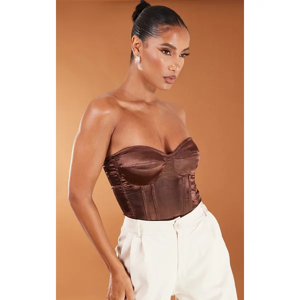 Chocolate Satin Corset