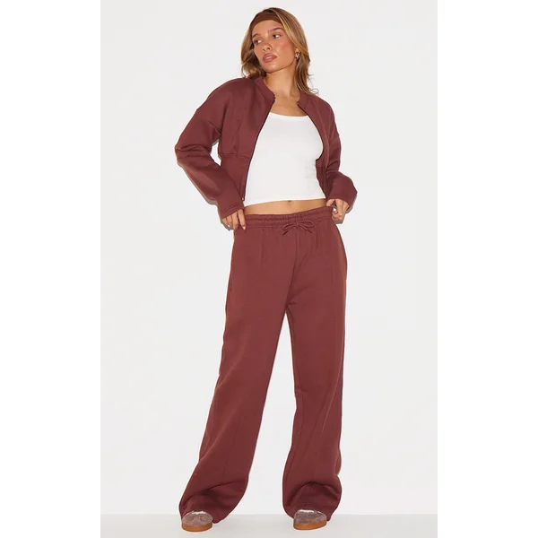 Chocolate Seam Detail Wide Leg Sweatpants