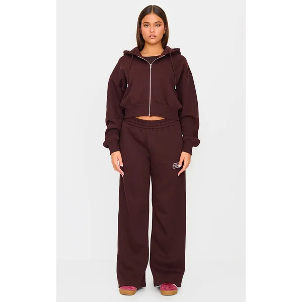 Chocolate Studio Archives Embroidered Wide Leg Sweatpants