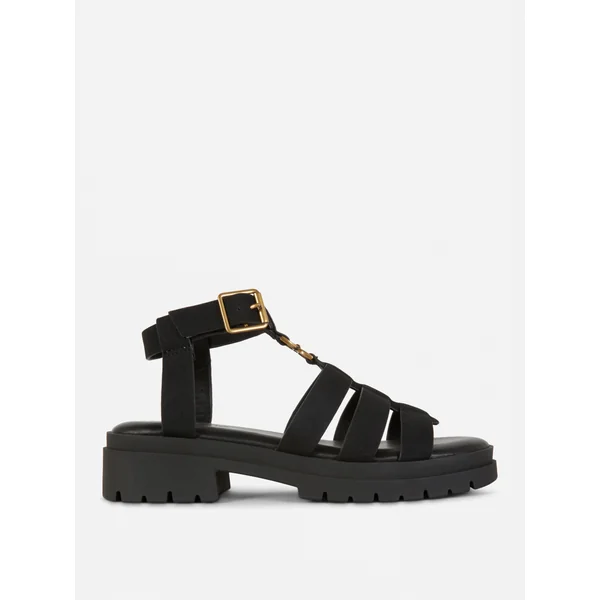 Chunky Fisherman Sandals - Black