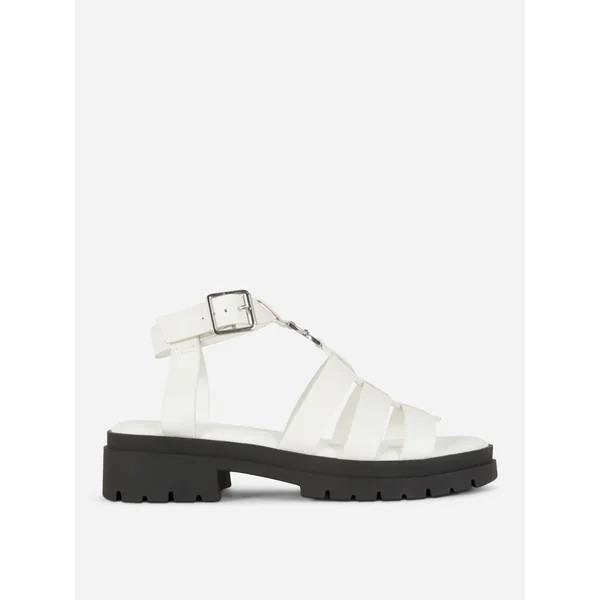 Chunky Fisherman Sandals - White