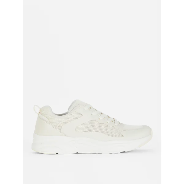 Chunky Paneled Sneakers - Natural