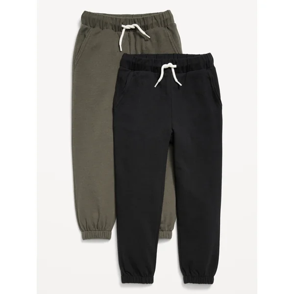 Cinched-Hem Jogger Sweatpants 2-Pack for Toddler Boys - Heritage Green