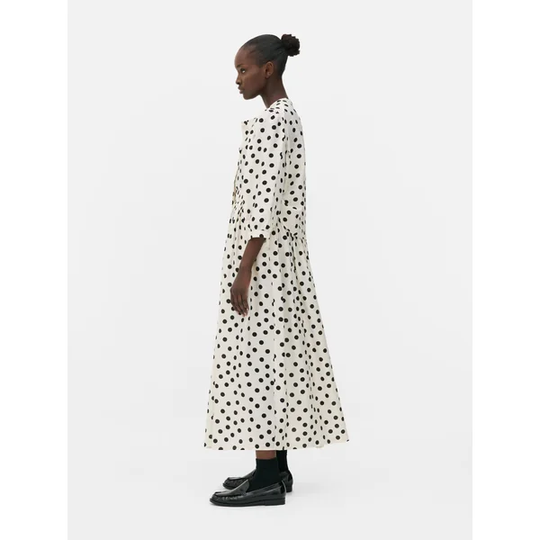 Circle Midi Skirt - White/Black