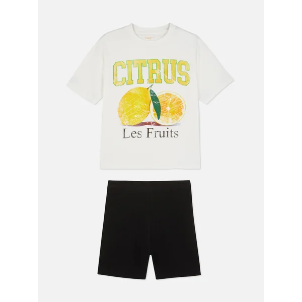 Citrus Shorts Set - Ivory