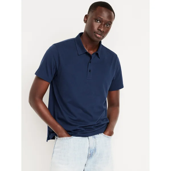 Classic Fit Jersey Polo - Classic Navy