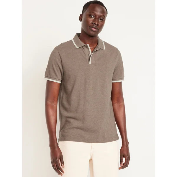 Classic Fit Pique Polo - Brown