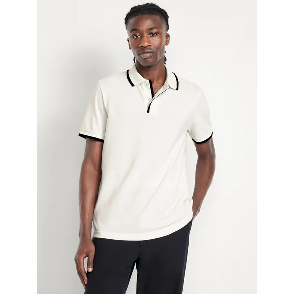 Classic Fit Pique Polo - Sea Salt