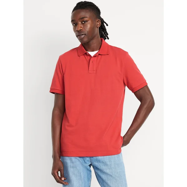 Classic Fit Pique Polo - TORCH LIT