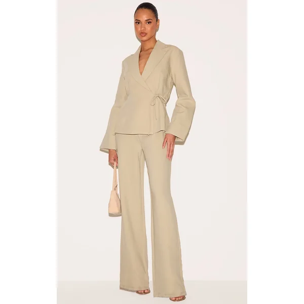 Clay Premium Woven Tie Side Blazer Jumpsuit