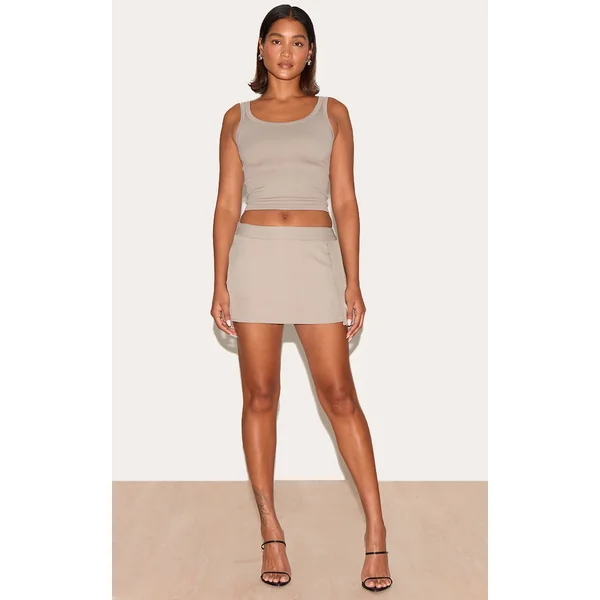 Clay Tailored Pleated Micro Mini Skirt