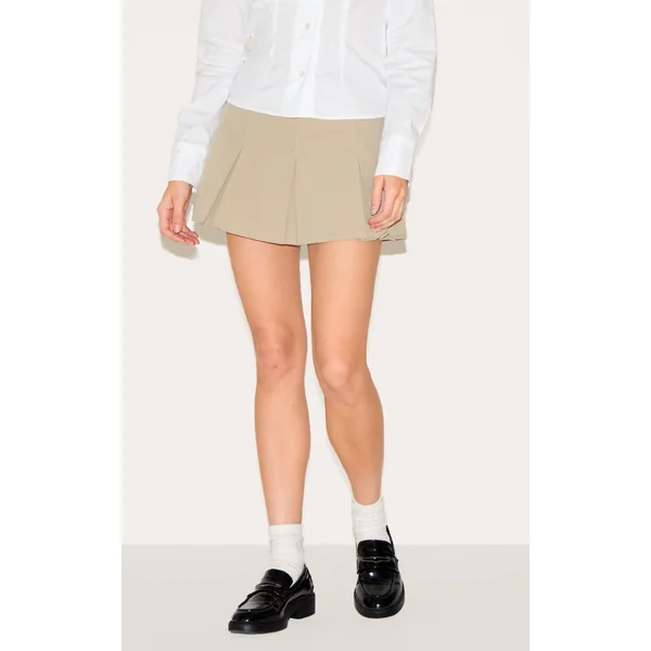 Clay Tailored Woven Box Pleat Skater Skort