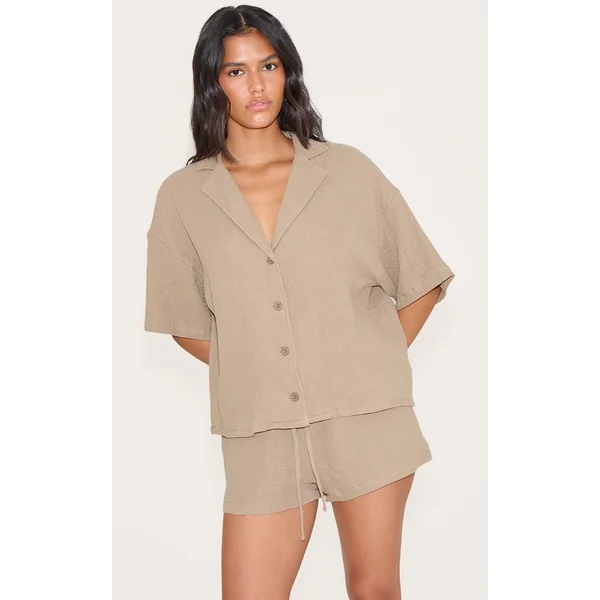 Clay Woven Floaty Drawstring Shorts