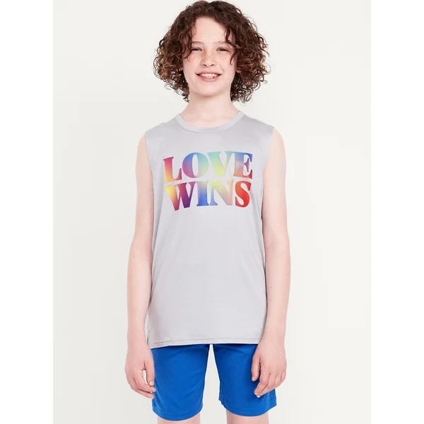 CloudMotion Graphic Performance Tank Top for Boys - Cloud Cover