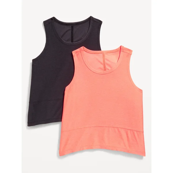 CloudMotion Muscle Tank Top 2-Pack for Girls - Melon Shock Neon