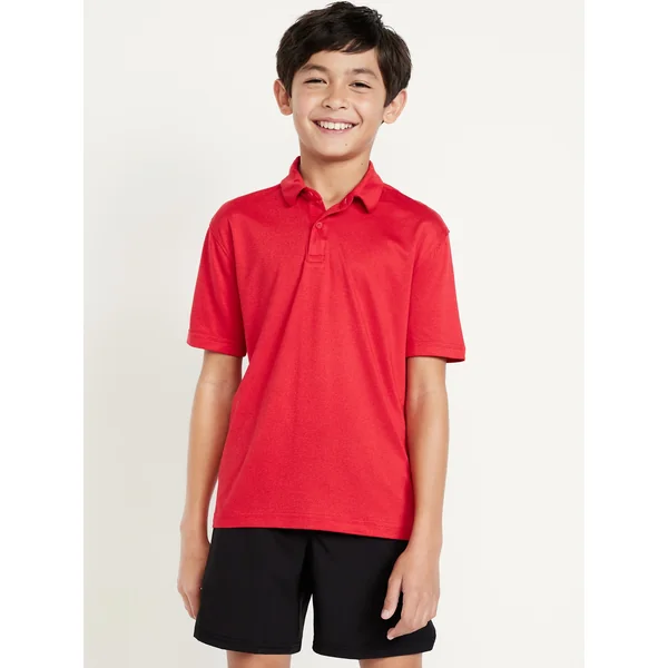 CloudMotion Performance Polo Shirt for Boys - Scotty Red