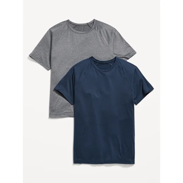 CloudMotion Performance T-Shirt 2-Pack for Boys - Navy Blues/Gray Cloud