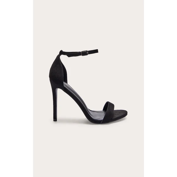 Clover Black Strap Heeled Sandals