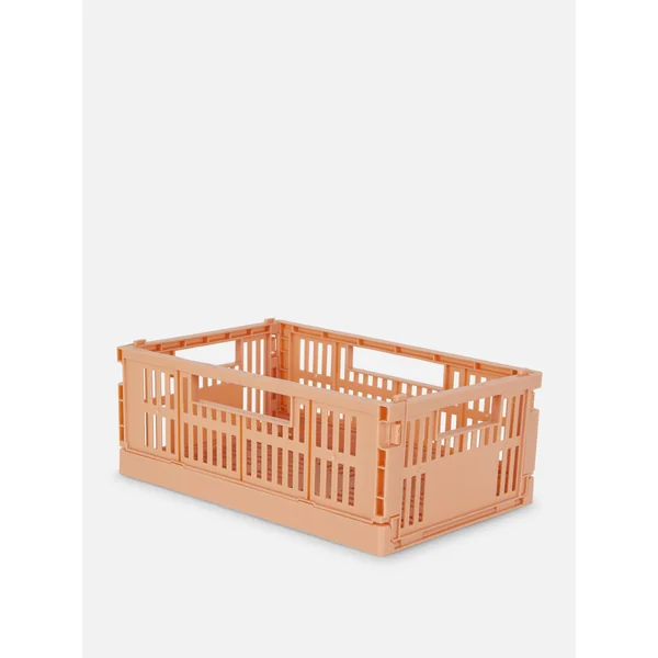 Collapsable Mini Storage Crate - Peach