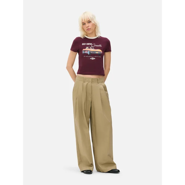 Corvette Baby Tee - Burgundy