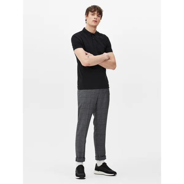 Cotton Piqué Polo Shirt - Black