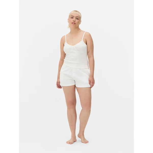 Cotton Pointelle Cami - White