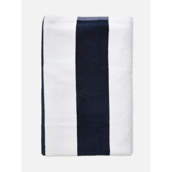 Cotton Printed Beach Towel - Navy