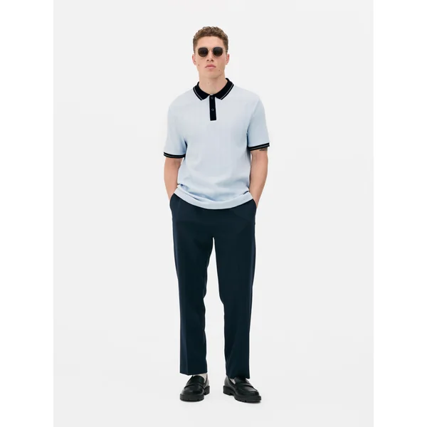 Cotton Rich Polo Shirt - Light Blue