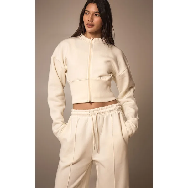 Cream Extreme Cinched Waist Sweatshirt