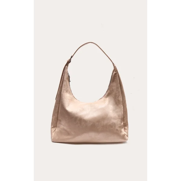 Cream Faux Suede Tote