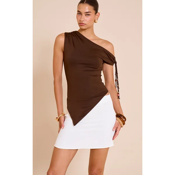 Cream Floaty Woven Mini Skirt