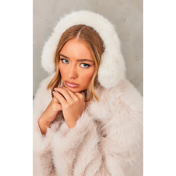 Cream Fluffy Ear Muffs