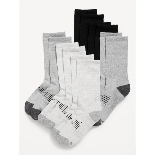 Crew Go-Dry Performance Socks 6-Pack for Boys - Gray