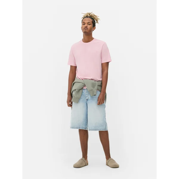 Crew Neck T-Shirt - Light Pink