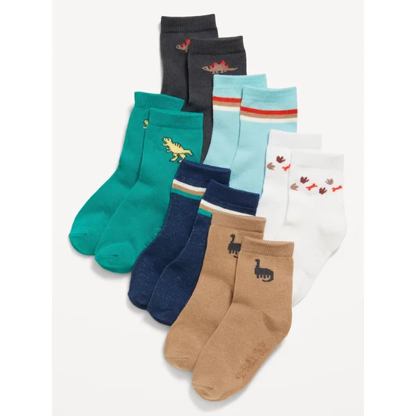 Crew Socks 6-Pack for Toddler & Baby - Dino