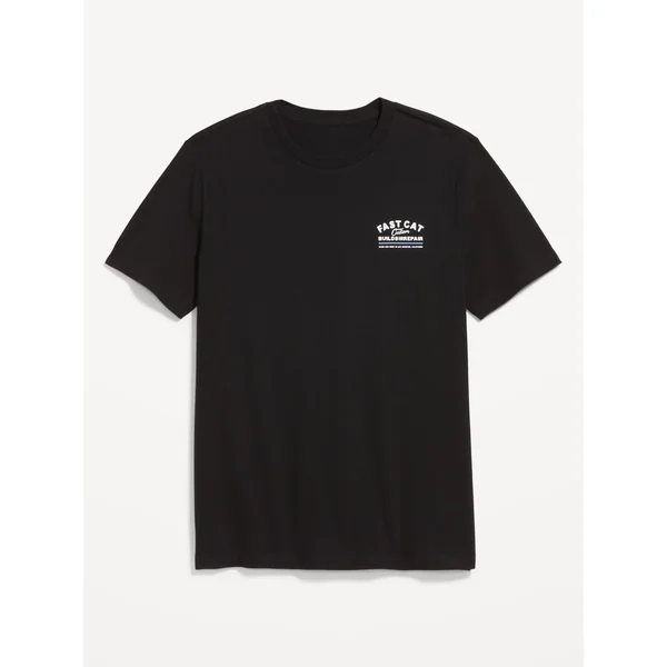 Crew-Neck Graphic T-Shirt - Black Jack Destroy