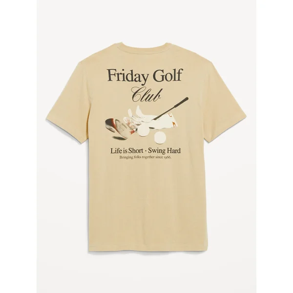 Crew-Neck Graphic T-Shirt - British Khaki