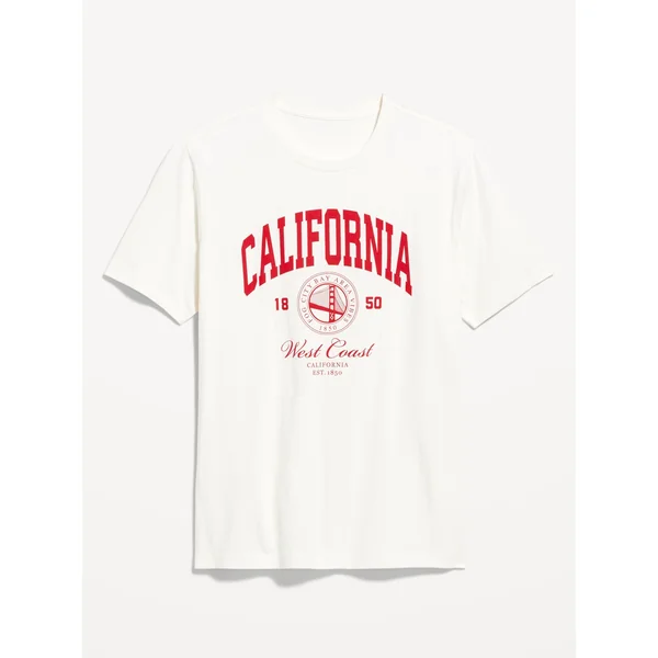 Crew-Neck Graphic T-Shirt - California West Coast